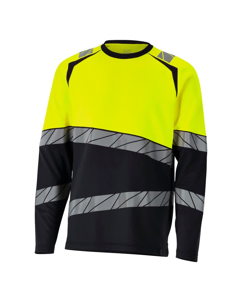 Mascot Accelerate Safe Warnschutz-Langarmshirt – schwarz/leuchtgelb