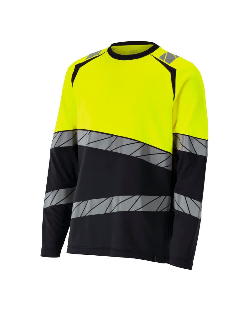 Mascot Accelerate Safe Warnschutz-Langarmshirt – schwarz/leuchtgelb