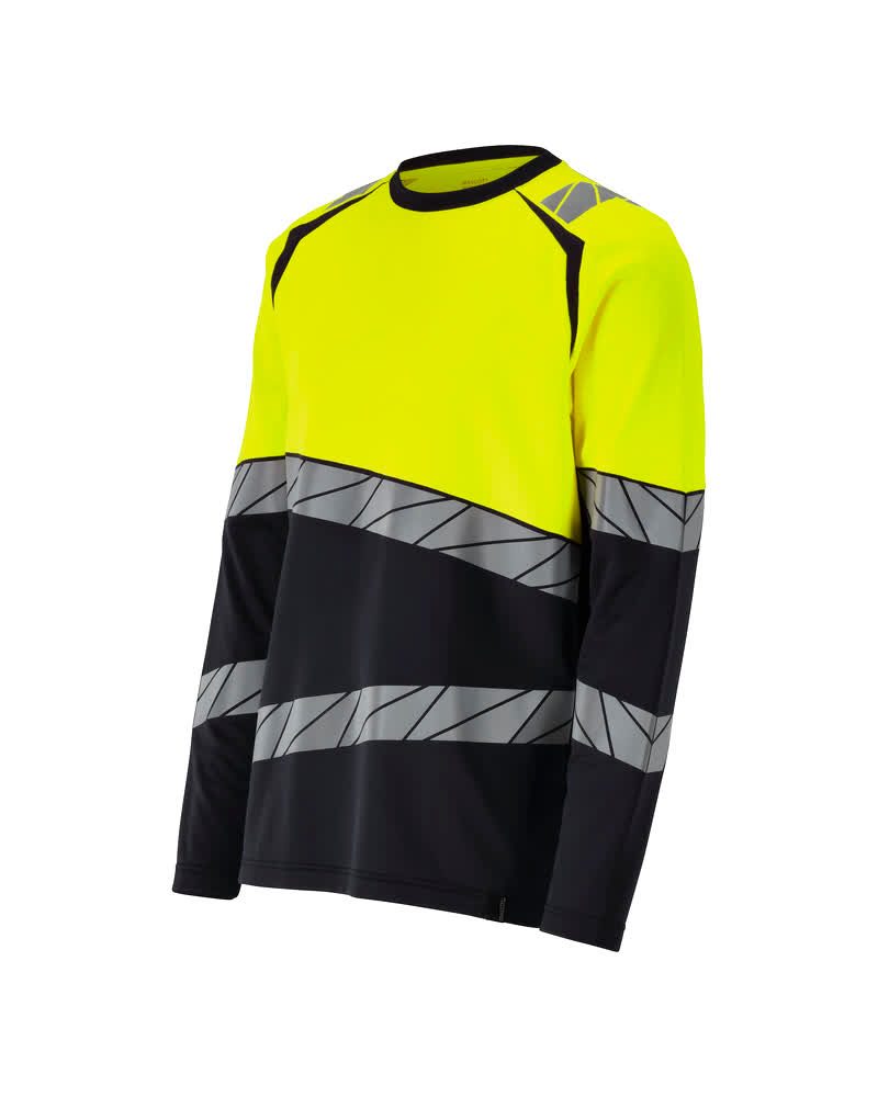 Mascot Accelerate Safe Warnschutz-Langarmshirt – schwarz/leuchtgelb