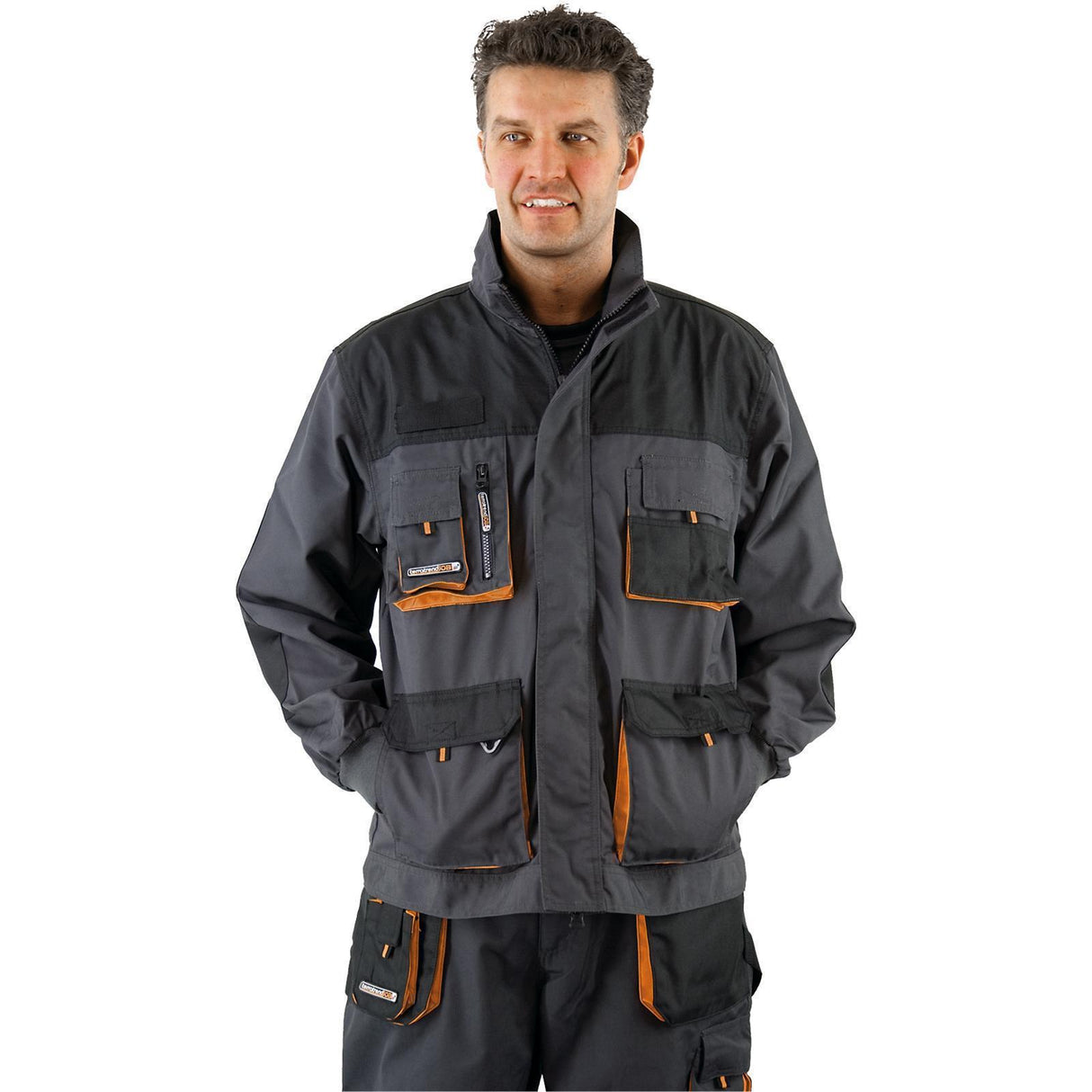 TERRAX Jacke grau/schwarz/orange