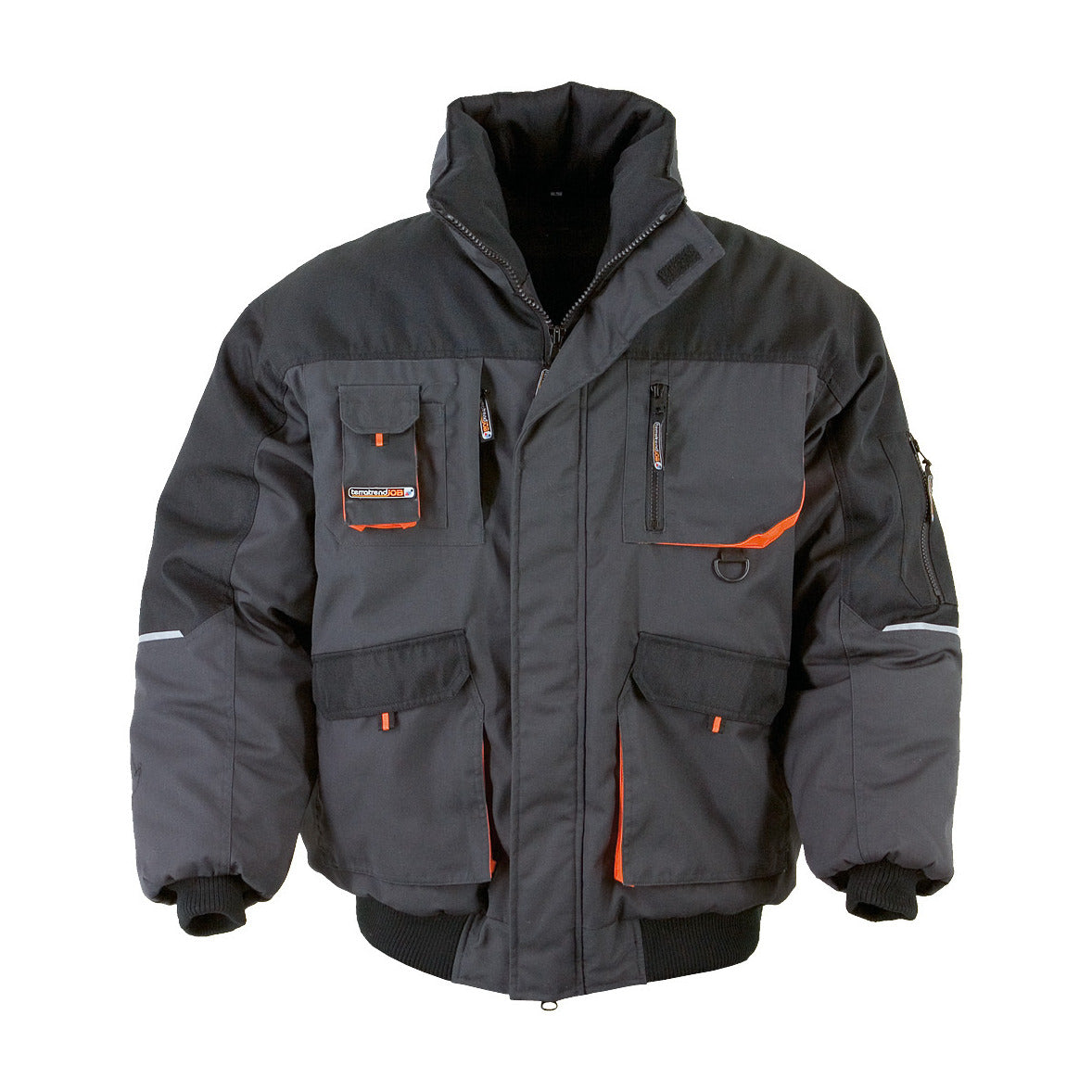 Terratrend Pilotenjacke grau/orange - workXperts