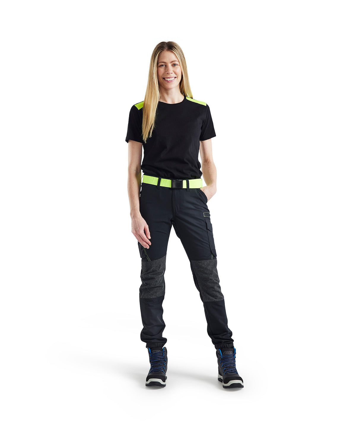 Blåkläder Damen 3479 T-Shirt – schwarz/gelb