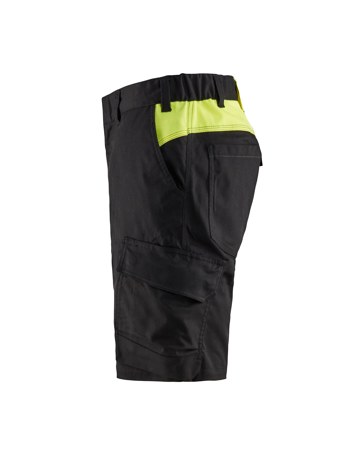 Blåkläder 1446 Industrie Stretch Shorts – schwarz/gelb