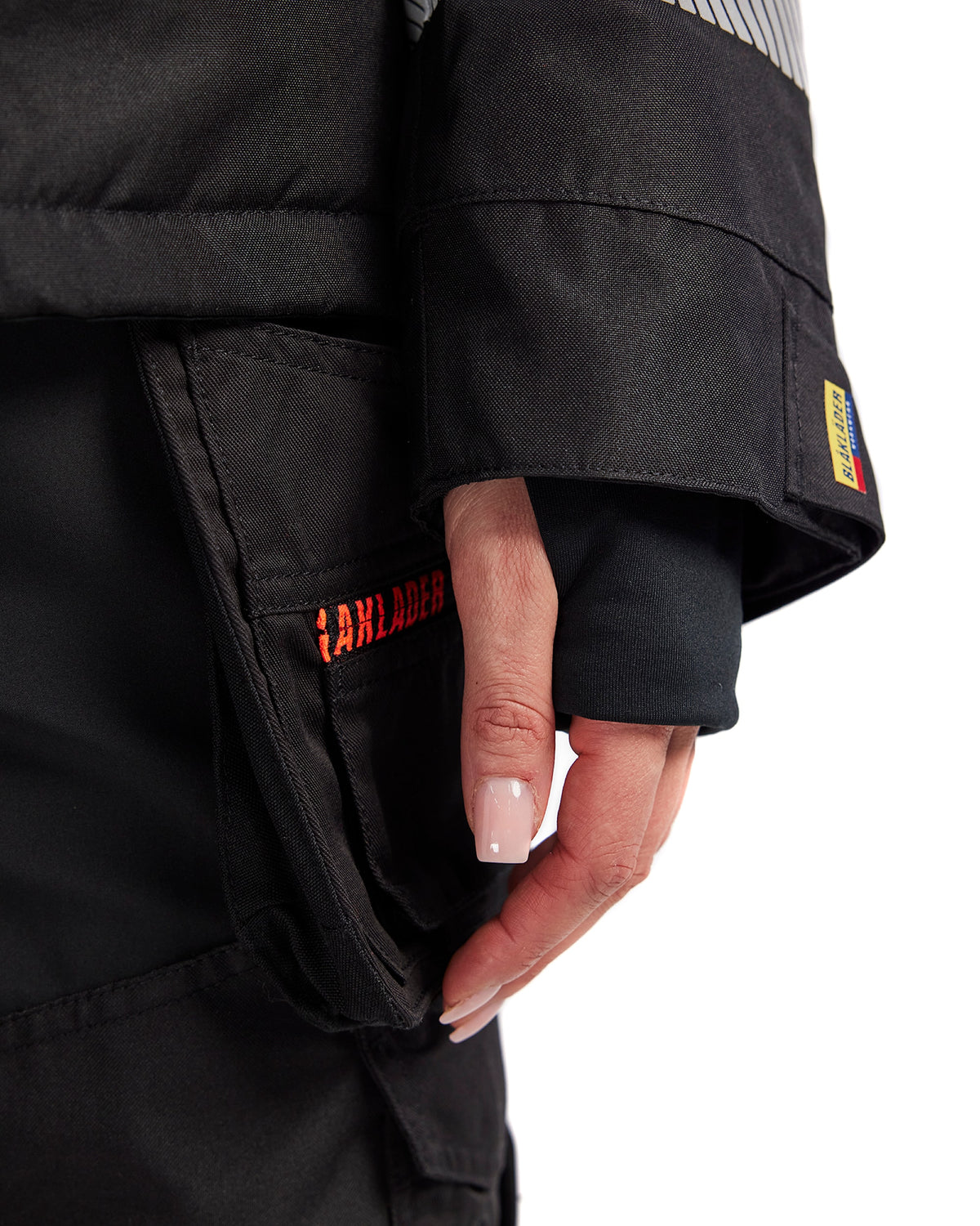 Blåkläder Damen 4470 Warnschutz Winterjacke Kl 1 – schwarz/rot