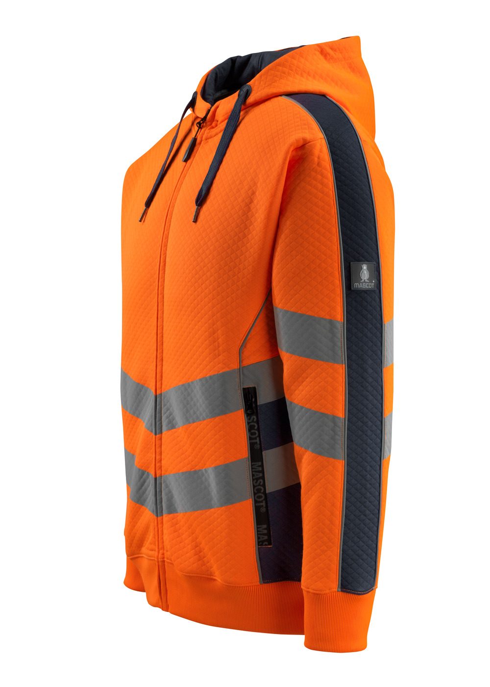 Mascot Corby Safe Supreme Warn-Kapuzensweater – orange/schwarzblau