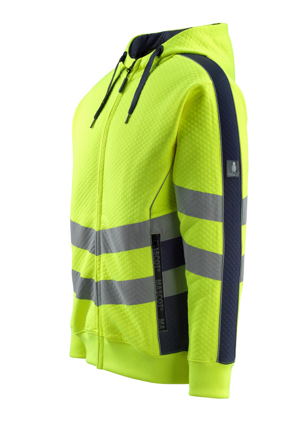 Mascot Corby Safe Supreme Warn-Kapuzensweater – gelb/schwarzblau