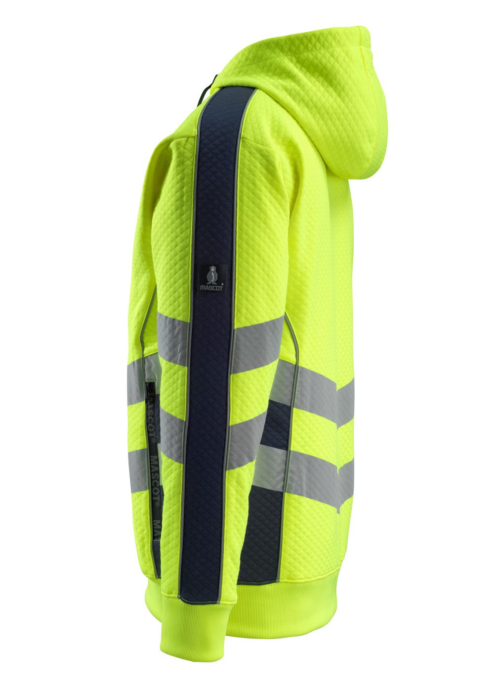 Mascot Corby Safe Supreme Warn-Kapuzensweater – gelb/schwarzblau