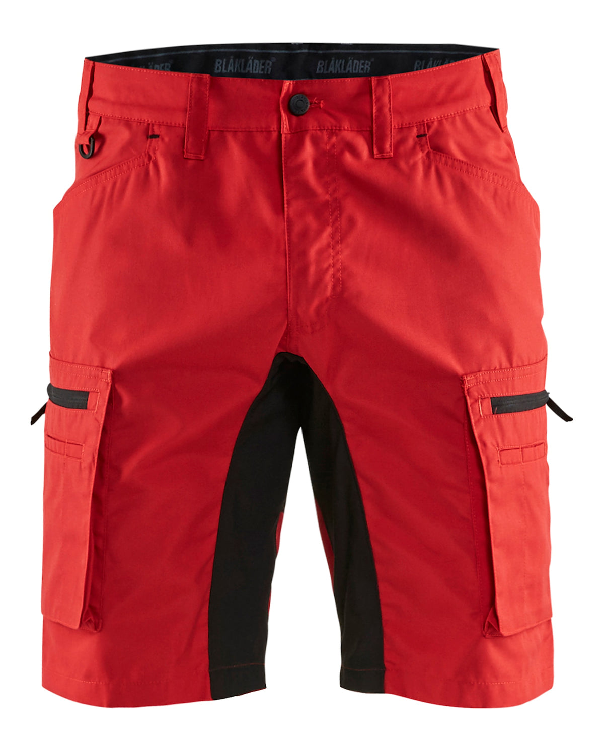 Blåkläder 1449 Service-Shorts Stretch – rot/schwarz