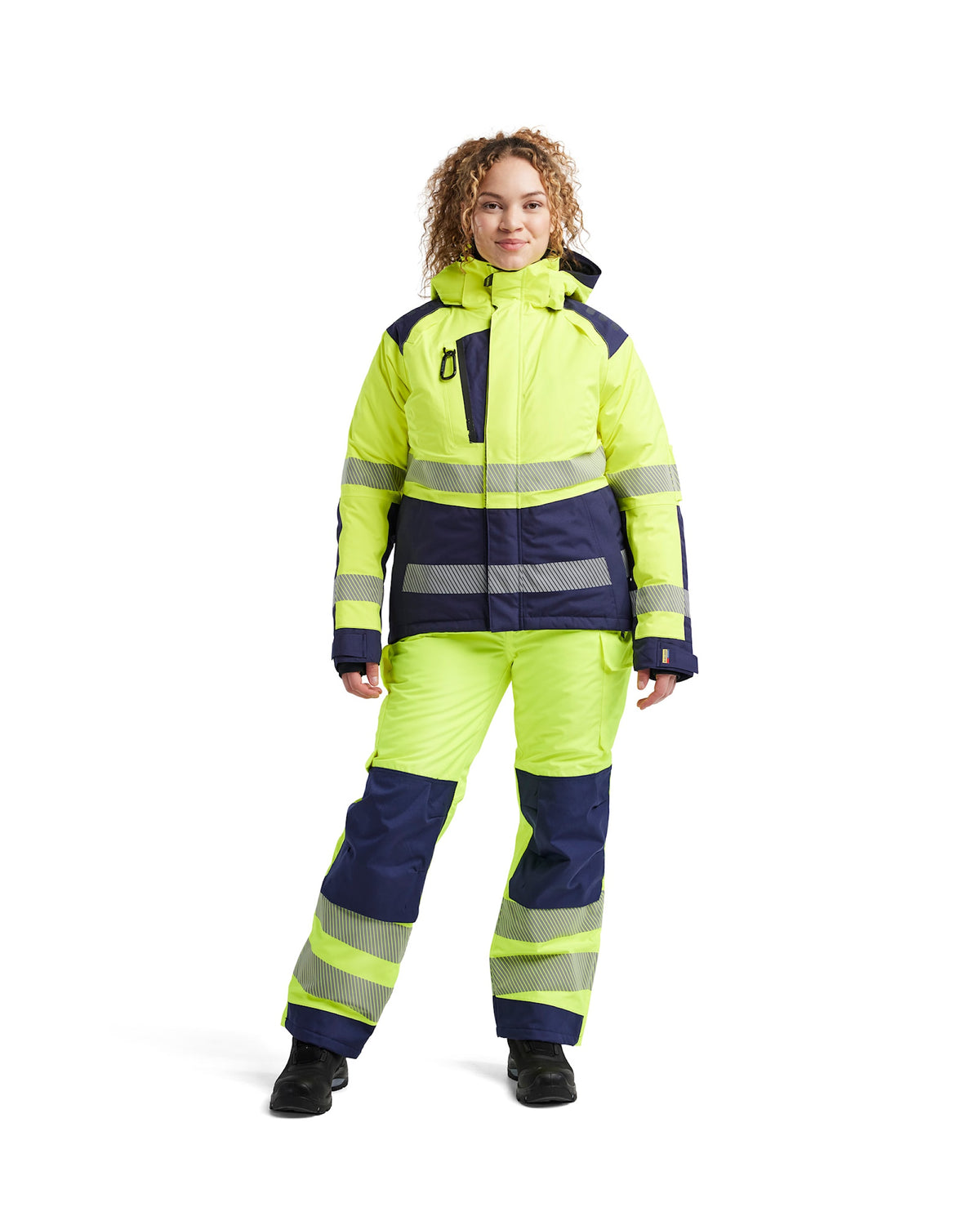 Blåkläder Damen 4456 Warnschutz Winterjacke Kl 2 – gelb/marine