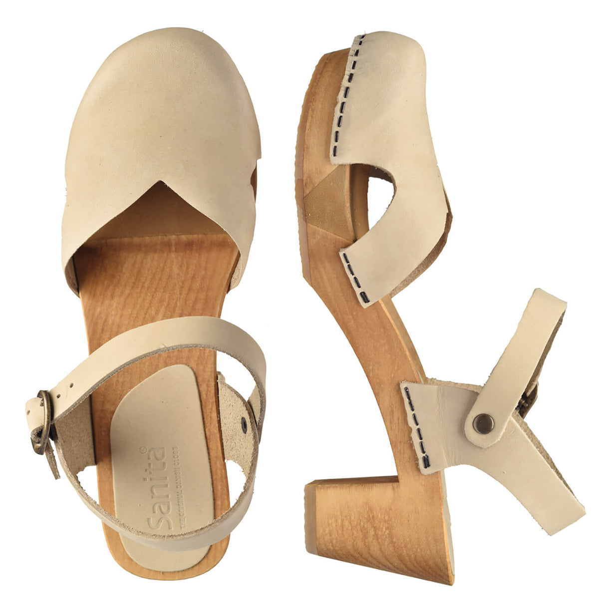 Sanita Wood-Matrix Square Flex Sandal Sandale