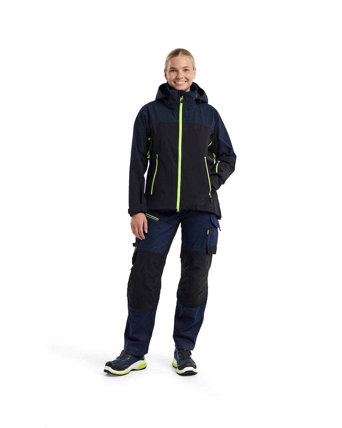 Blåkläder Damen Striker Shelljacke – dunkelmarine/gelb