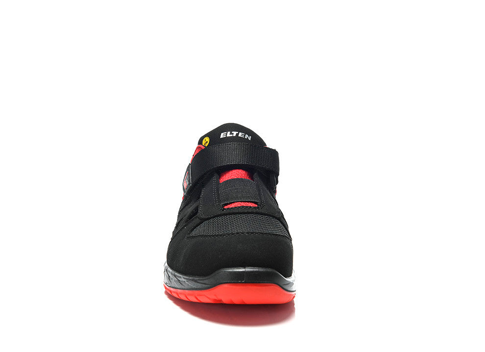 Elten Lonny Easy S1P Sicherheitssandale rot – schwarz