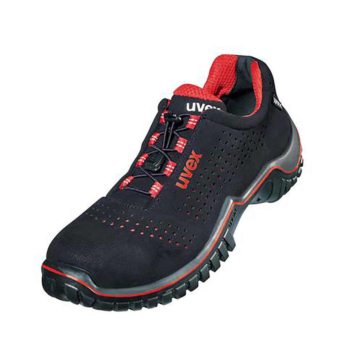 uvex motion style Halbschuhe S1 schwarz rot