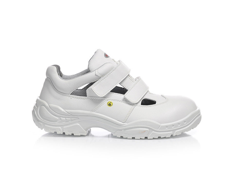 Elten Easy Low ESD S1 Sicherheitssandale weiß – weiß