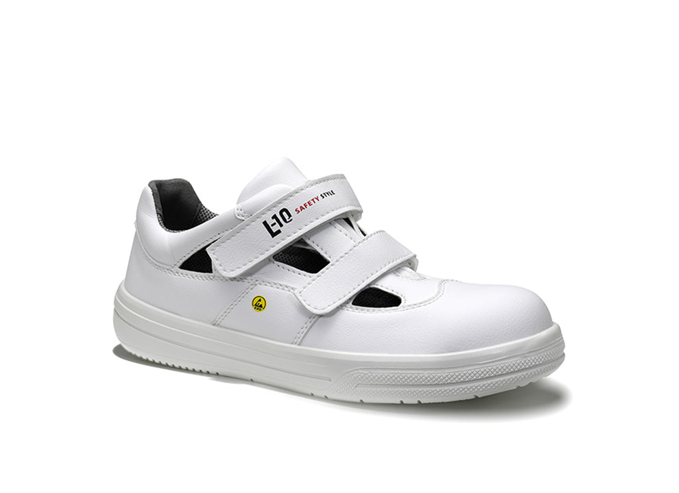 Elten Pure Easy Low ESD S1 Sicherheitssandale weiß – weiß