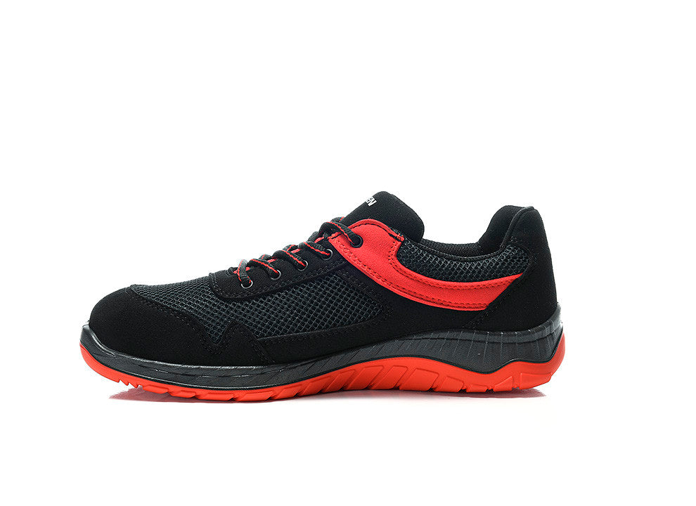 Elten Lonny low S1P Sicherheitshalbschuhe rot – schwarz