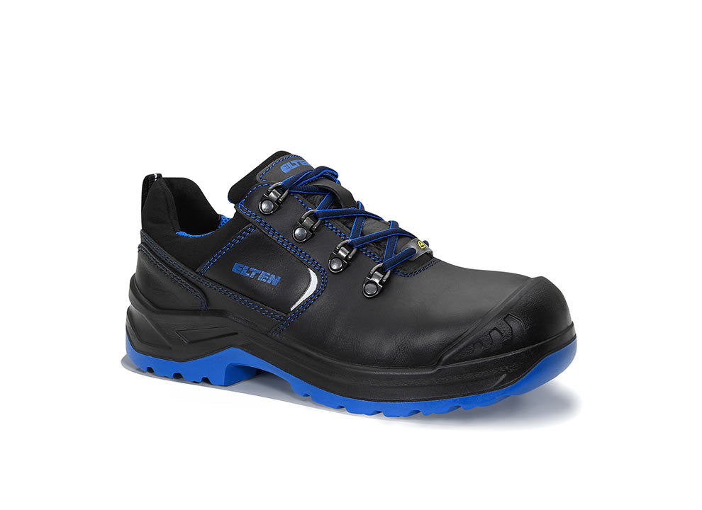 Elten Damen Lena BLACK-BLUE LOW S3 Sicher-Halbschuh schwarz – schwarz