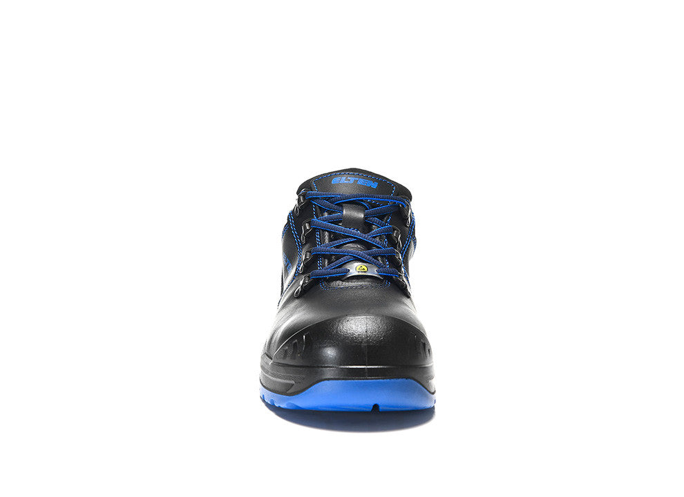 Elten Damen Lena BLACK-BLUE LOW S3 Sicher-Halbschuh schwarz – schwarz