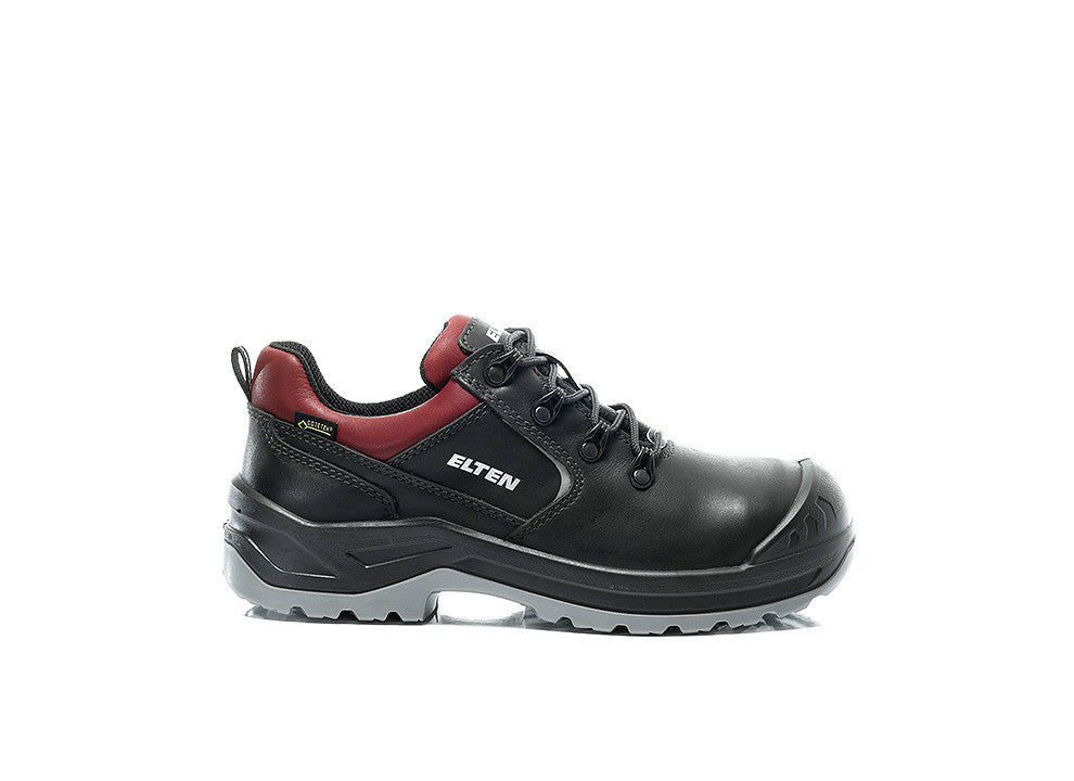 Elten Damen Lena GTX BLACK-RED LOW S3 Halbschuh schwarz – schwarz