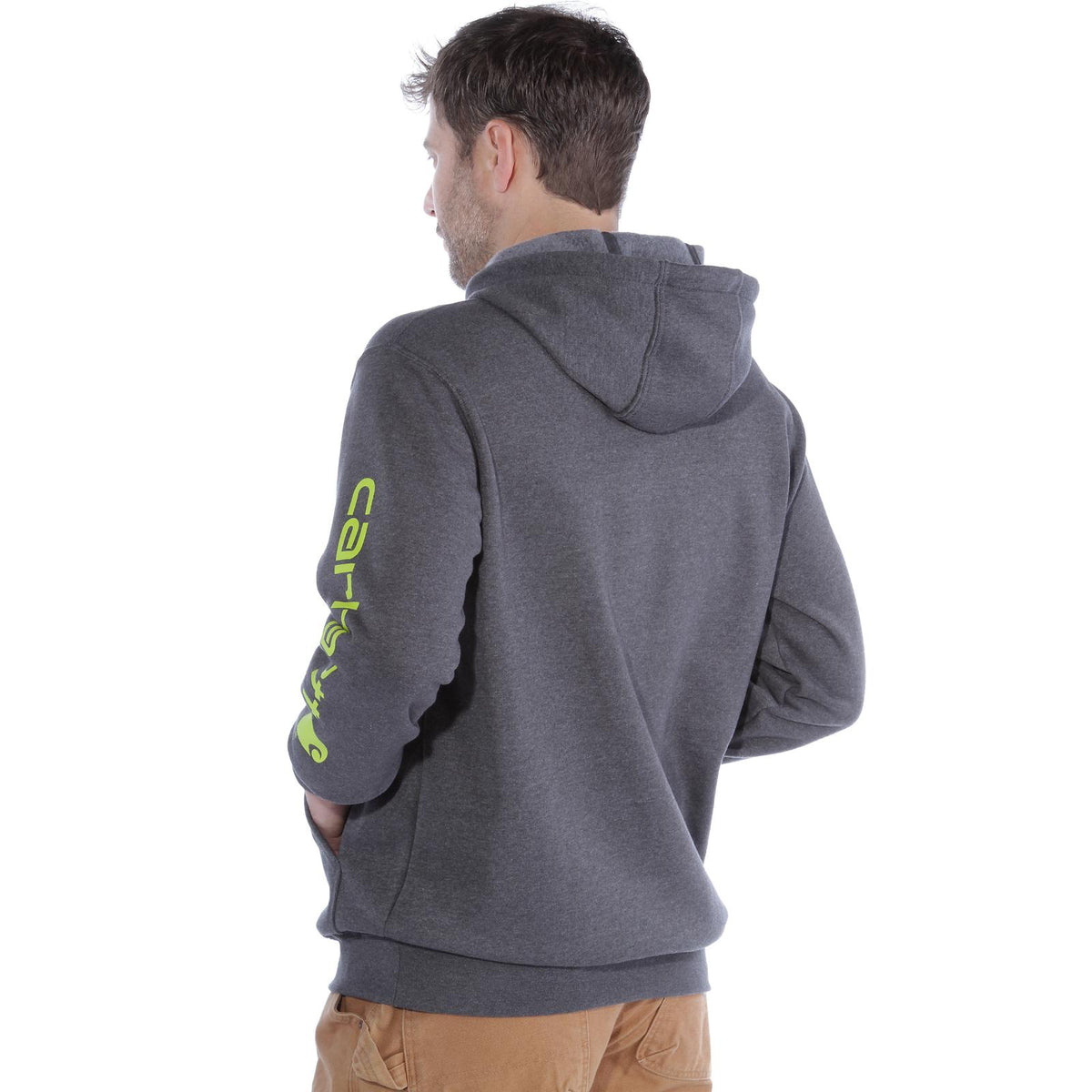 Carhartt Kapuzenpullover Sleeve Logo Hooded Sweatshirt in Carbon Heather - workXperts