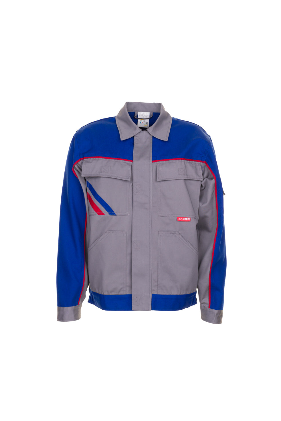 PLANAM Highline Bundjacke zink/kornblumenblau/rot