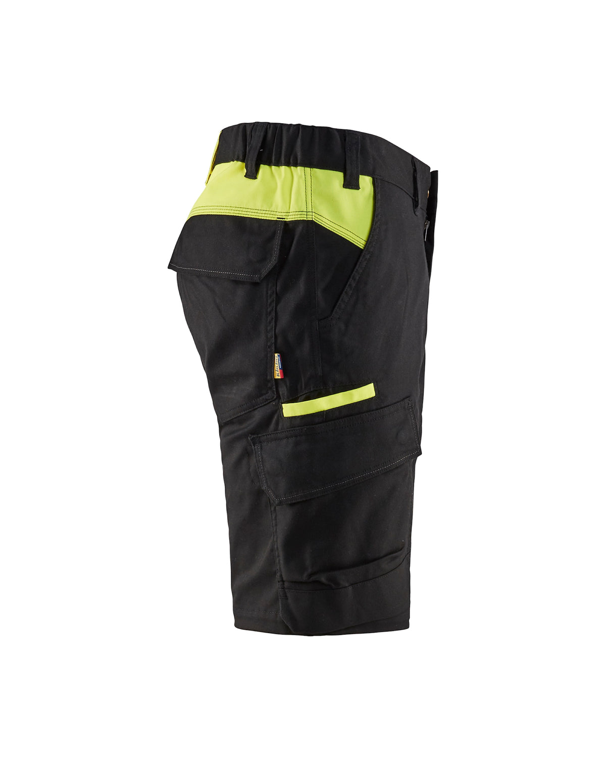 Blåkläder 1446 Industrie Stretch Shorts – schwarz/gelb