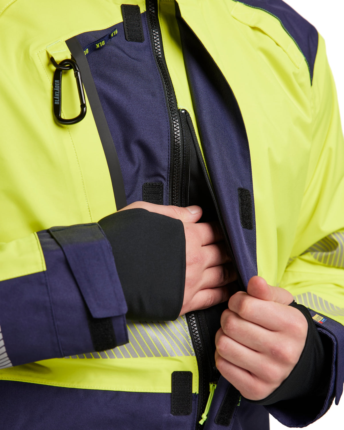 Blåkläder 4435 Warnschutz Regenjacke Kl. 3 – gelb/marine
