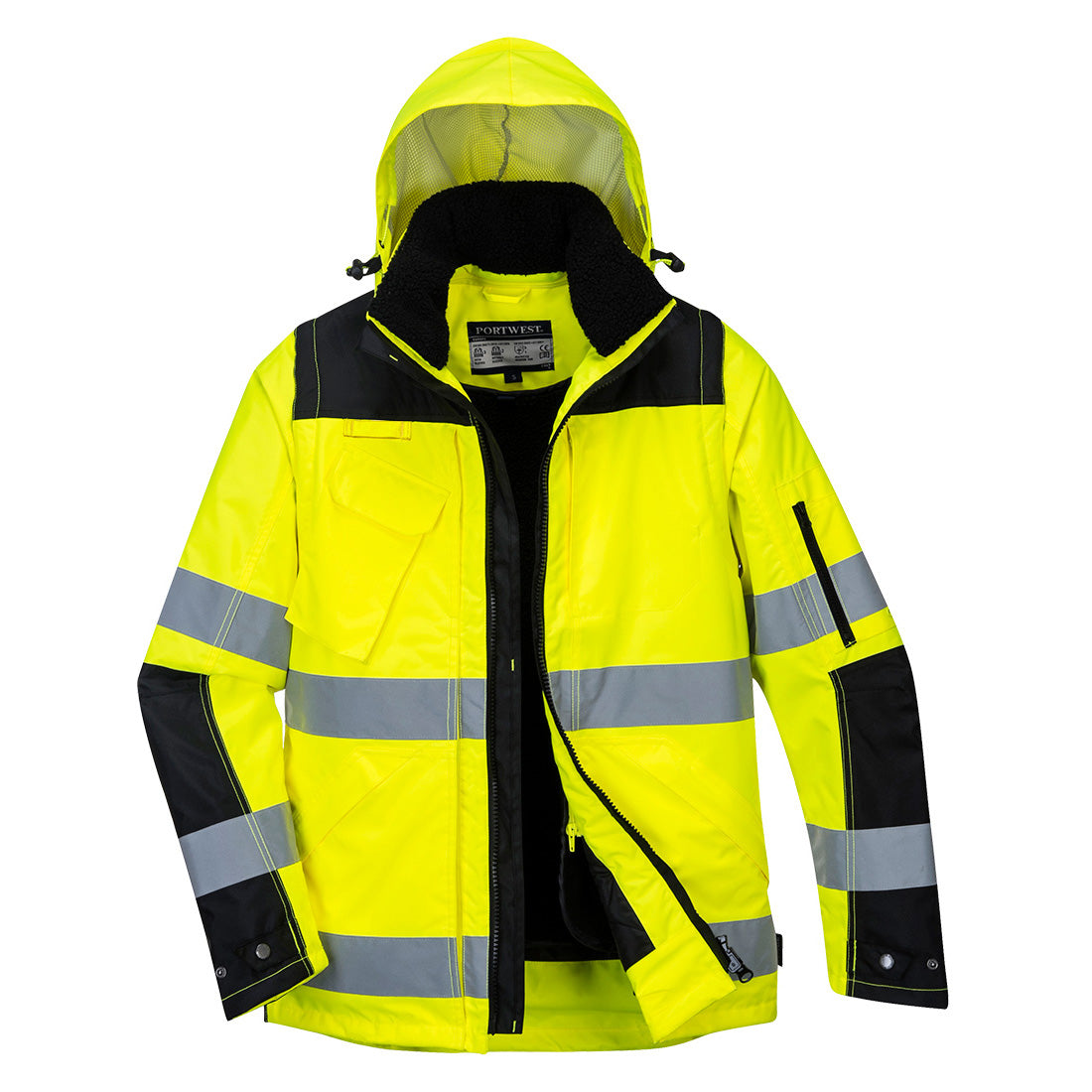 Portwest C469 Pro Warnschutz Winterjacke 3in1 – gelb/schwarz