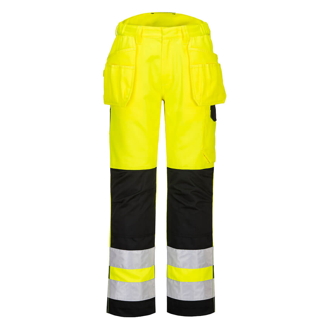 Portwest PW242 PW2 Warnschutz Handwerkerhose – gelb/schwarz