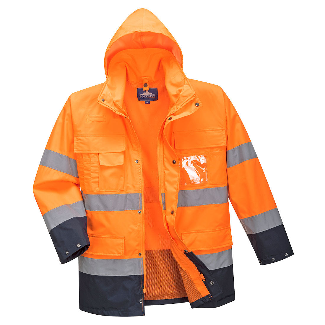 Portwest S162 Lite Warnschutz Regenjacke 3in1 – orange/marine