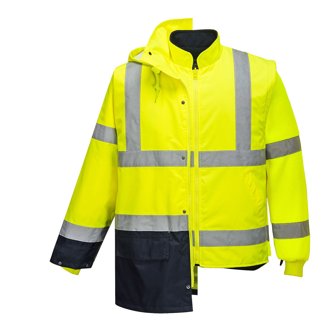 Portwest S766 Warnschutz Winterjacke 5in1 – gelb/marine
