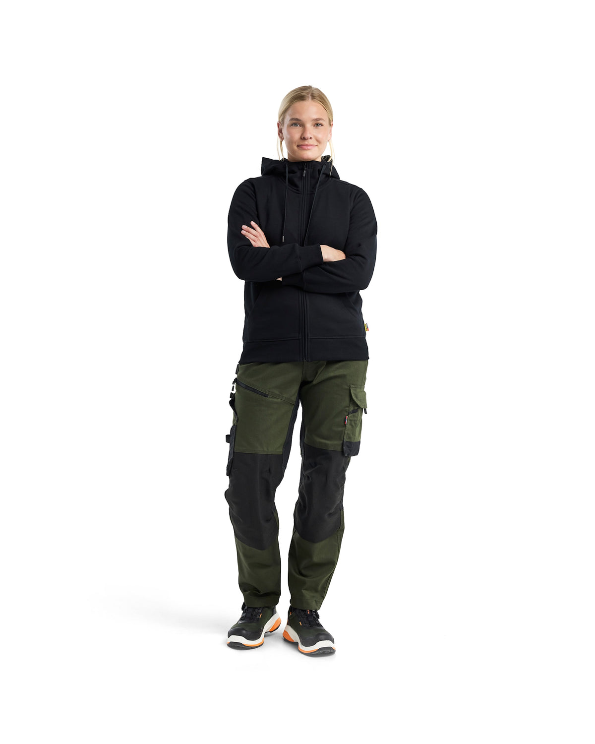 Blåkläder Damen 3395 Kapuzen-Sweatjacke – schwarz