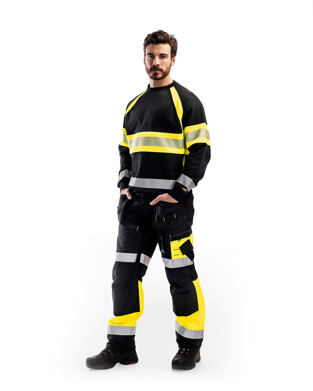 Blåkläder 3359 Warnschutz Pullover – schwarz/gelb