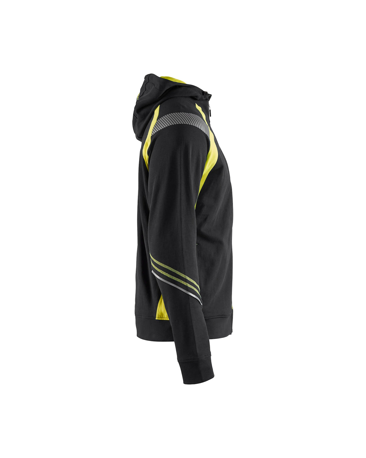 Blåkläder 3433 Kapuzen-Sweatjacke – schwarz/gelb