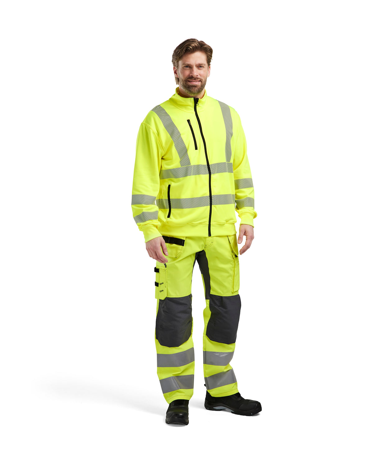 Blåkläder 3563 Warnschutz Sweatjacke Kl. 3 – gelb