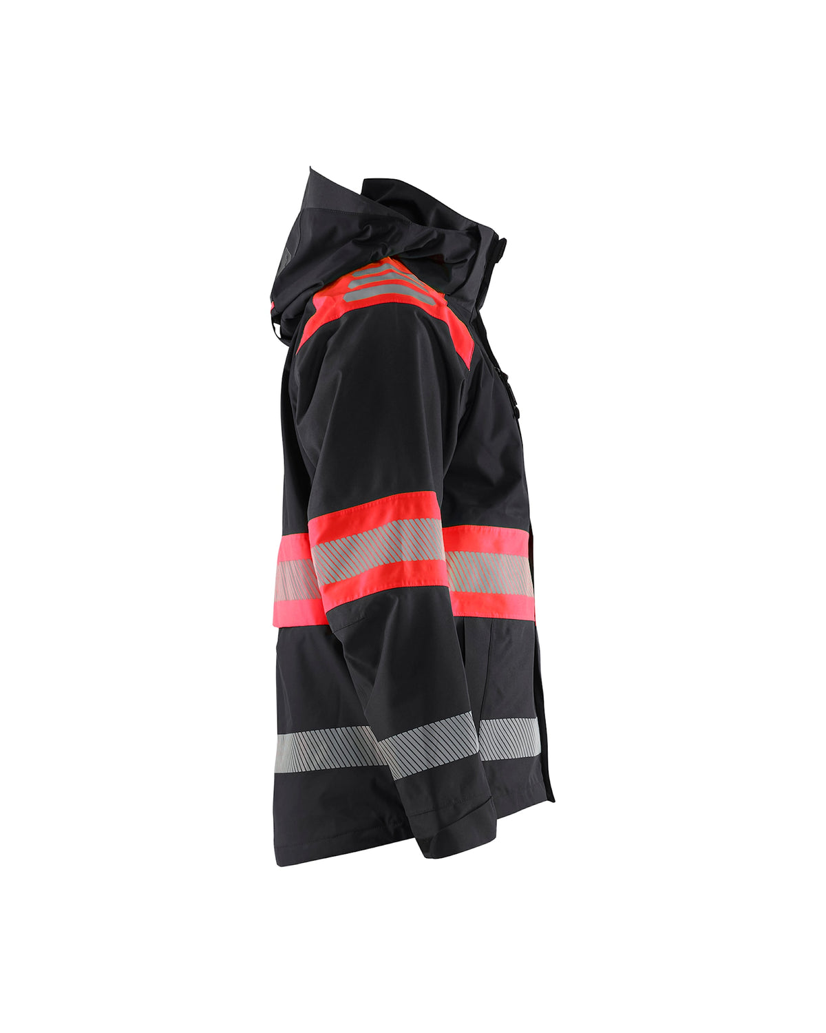 Blåkläder 4420 Warnschutz Regenjacke Kl. 1 – schwarz/rot