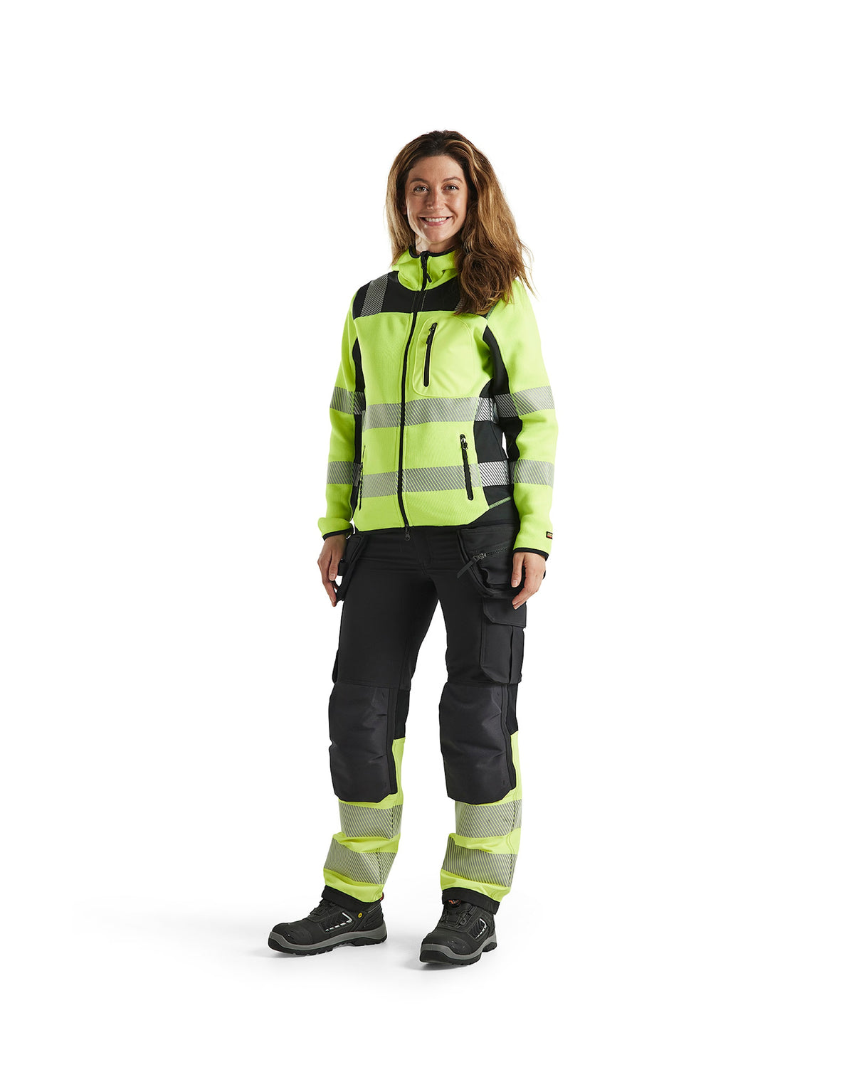 Blåkläder Damen 4967 Warnschutz Strickjacke – gelb/schwarz