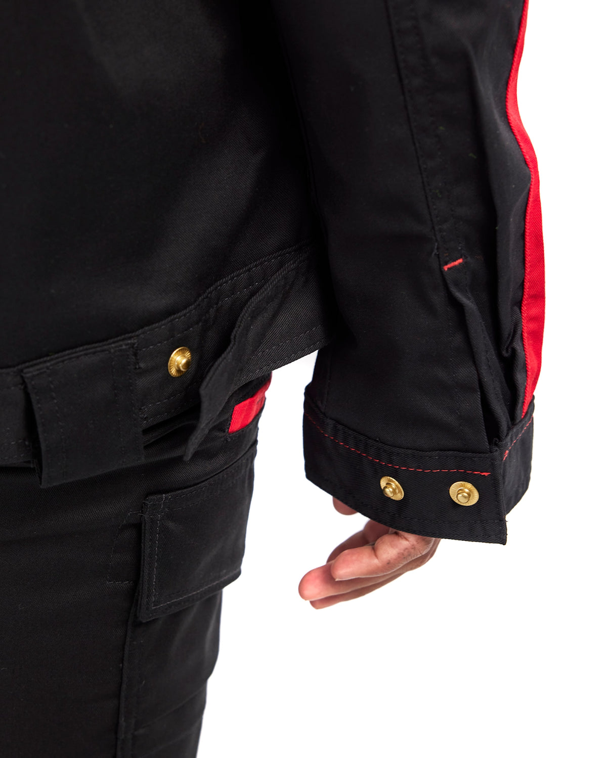 Blåkläder Damen 4443 Industrie Stretch Bundjacke – schwarz/rot