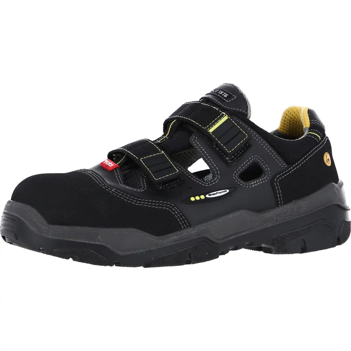 Jalas 1510 Antislip S1 Sicherheitssandalen schwarz – schwarz
