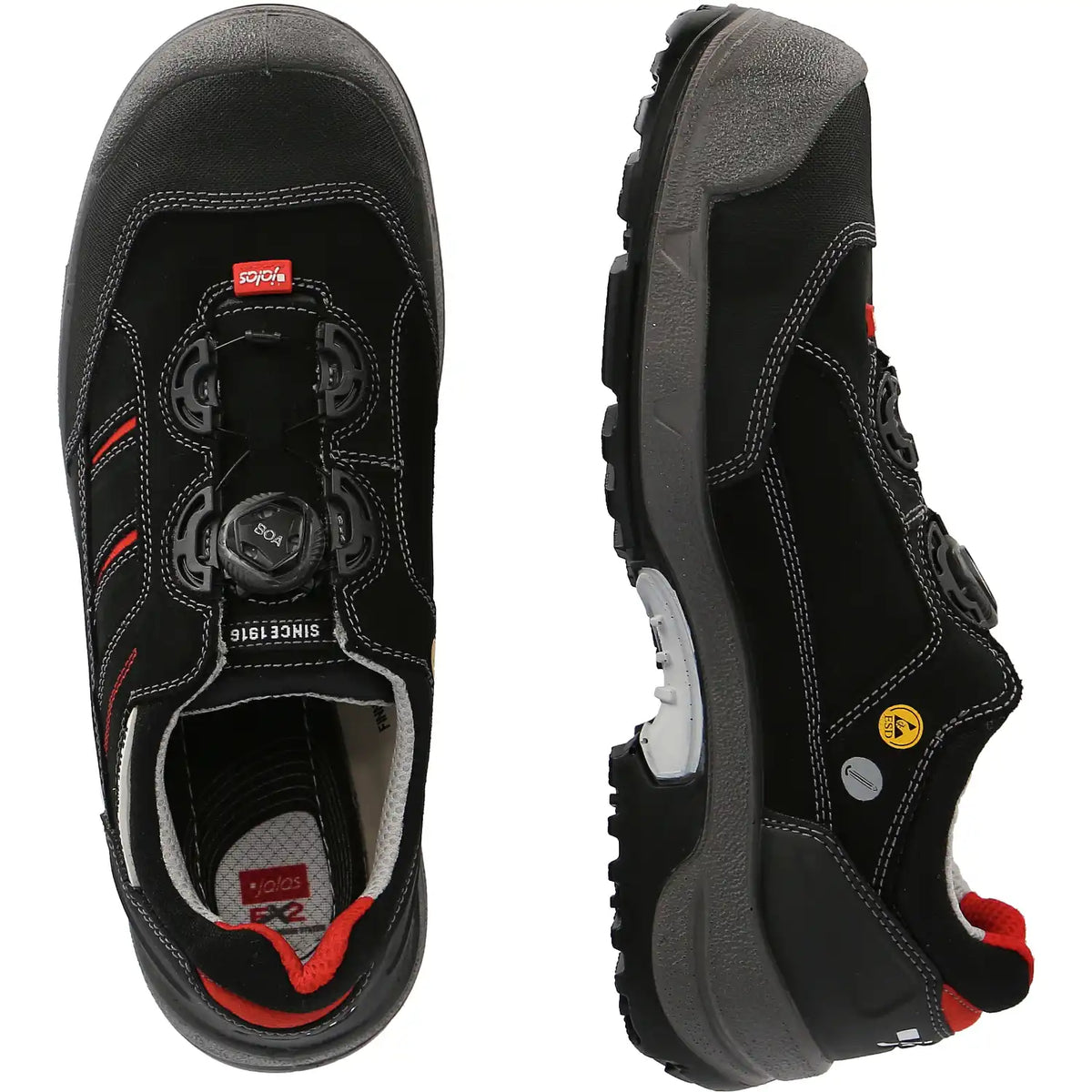 Jalas 1738 Zenit Easyroll S3 Sicherheitshalbschuh schwarz – schwarz