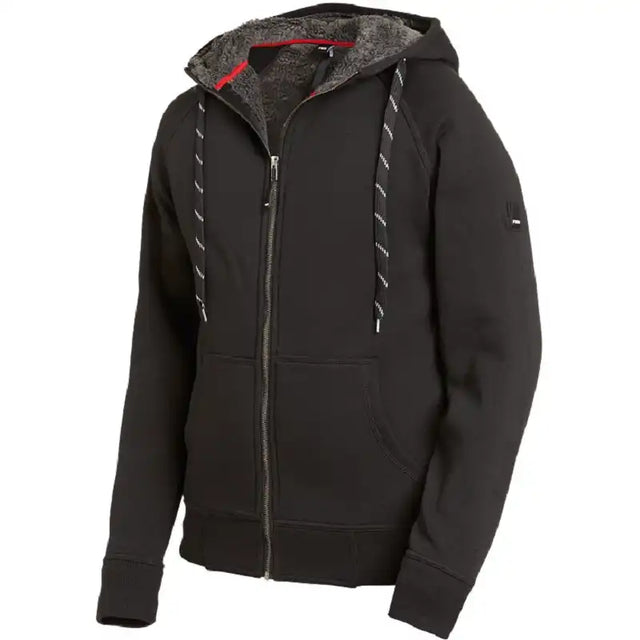 FHB Kapuzen-Sweatjacke mit Webpelz JÖRG schwarz