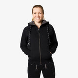 FHB Kapuzen-Sweatjacke mit Webpelz JÖRG schwarz