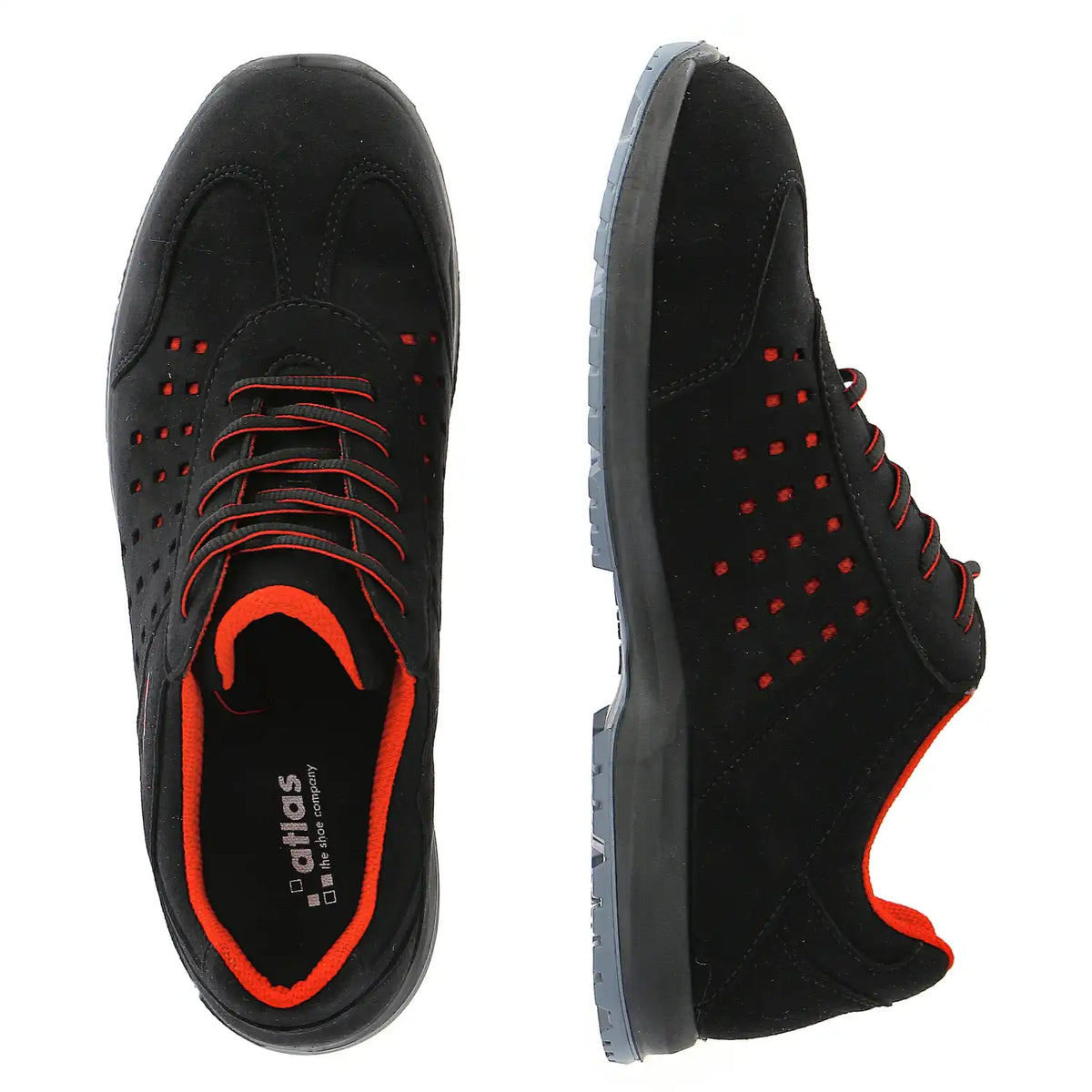 Atlas Damen GX 133 S1 Sicherheitshalbschuhe rot – schwarz