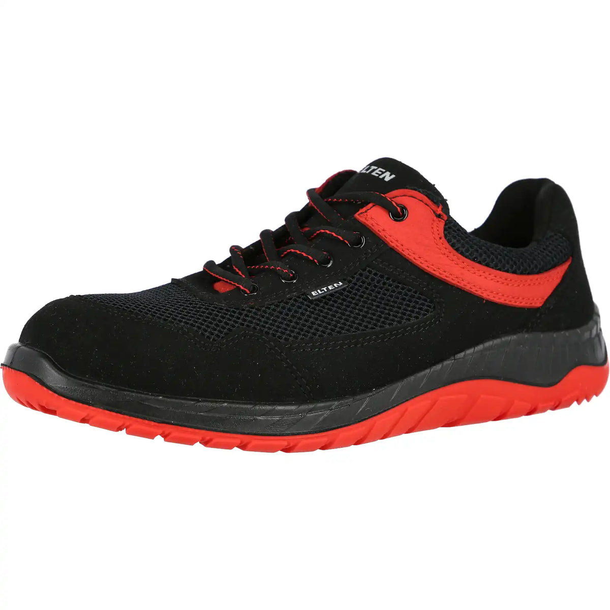 Elten Lonny low S1P Sicherheitshalbschuhe rot – schwarz