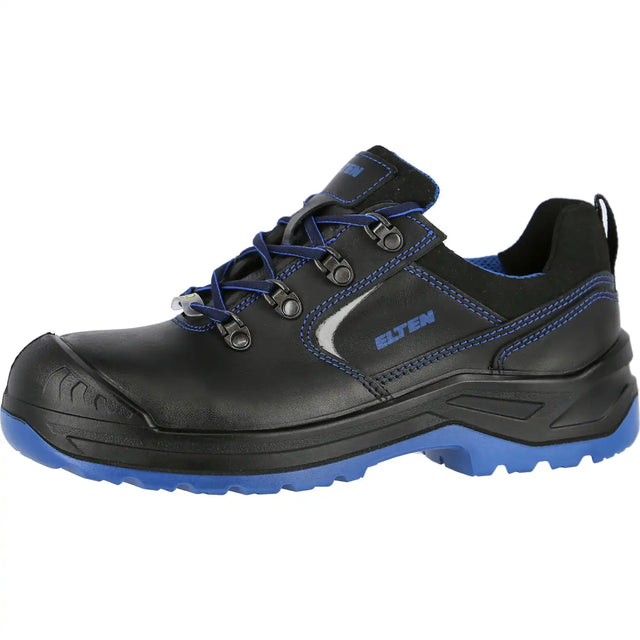 Elten Damen Lena BLACK-BLUE LOW S3 Sicher-Halbschuh schwarz – schwarz