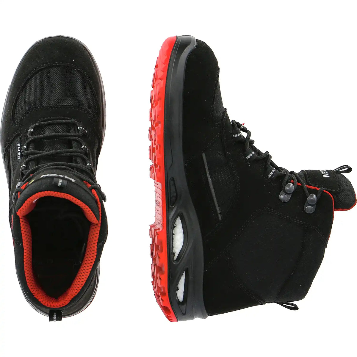Elten Damen Hannah Xxtl BLACK-RED MID S3 Hochschuh schwarz – schwarz