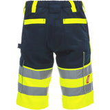 Nitras Motion TEX VIZ Warnschutz Shorts – gelb/marine