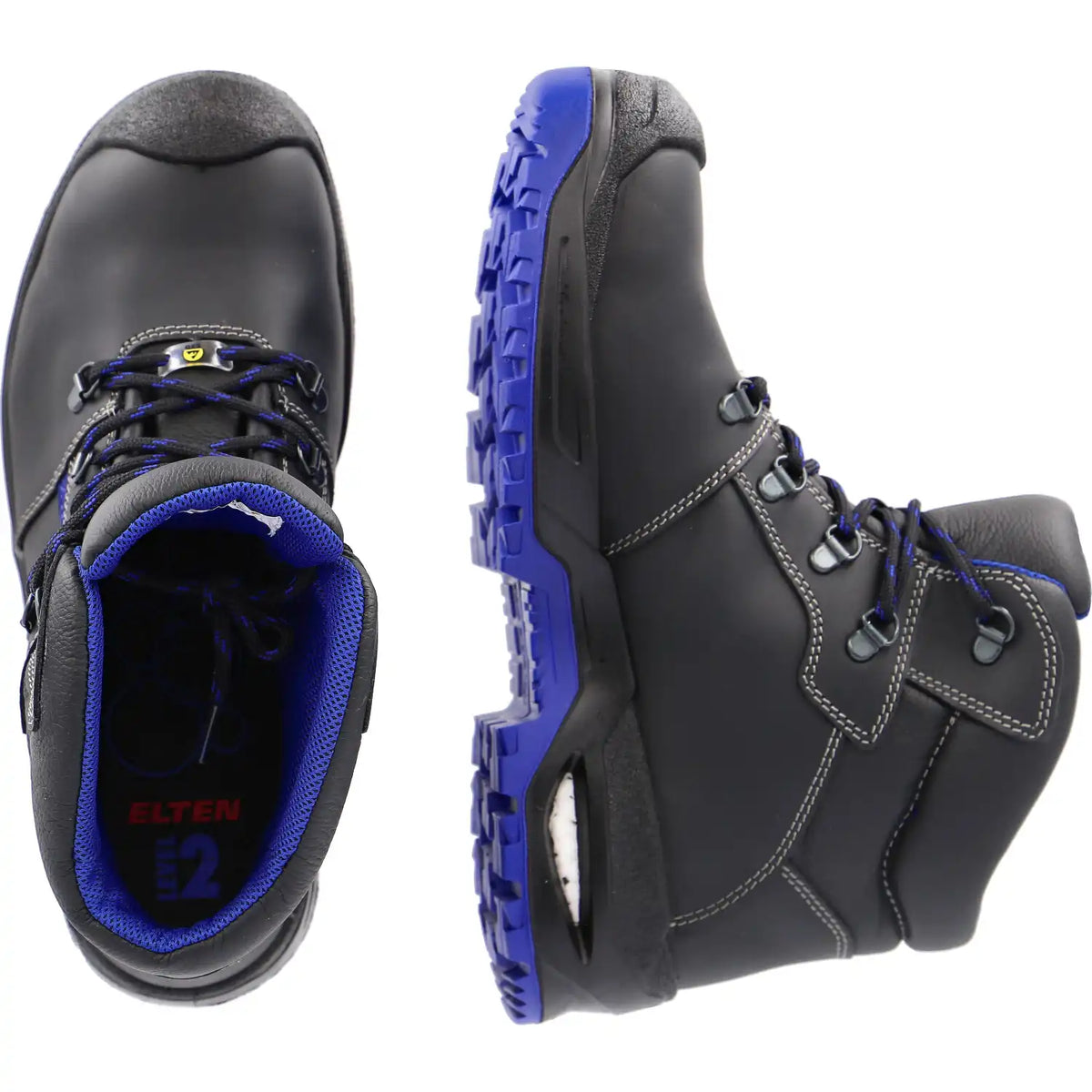 Elten Leonardo MID ESD S3 Sicherheitsstiefel blau – schwarz