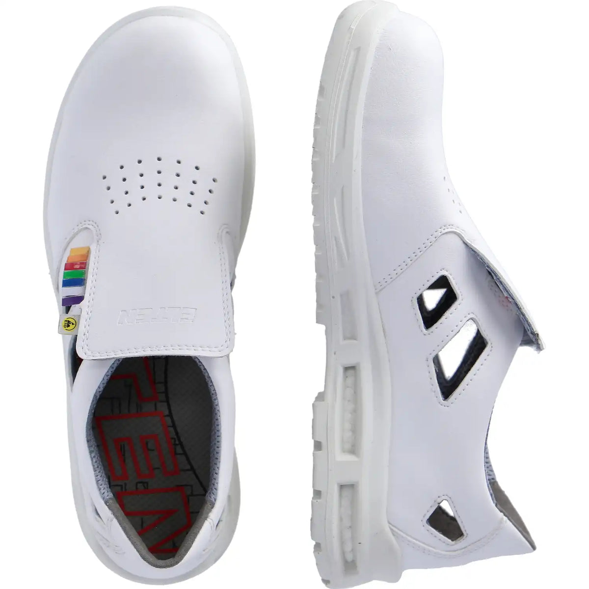 Elten Brice AIR LOW S1P Sicherheitshalbschuh weiß – weiß