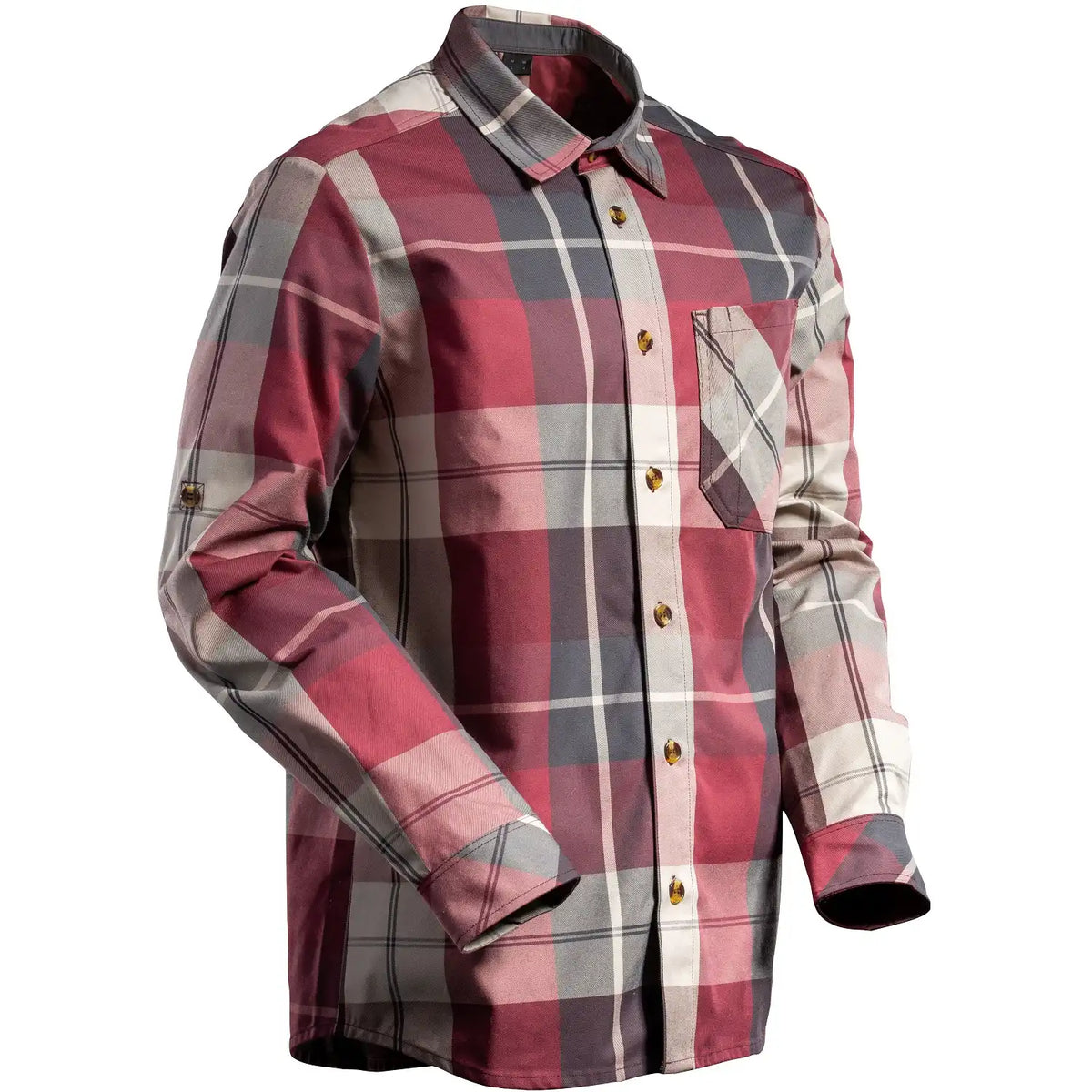 Mascot 22904-446 Customized Flanellhemd – bordeaux-kariert